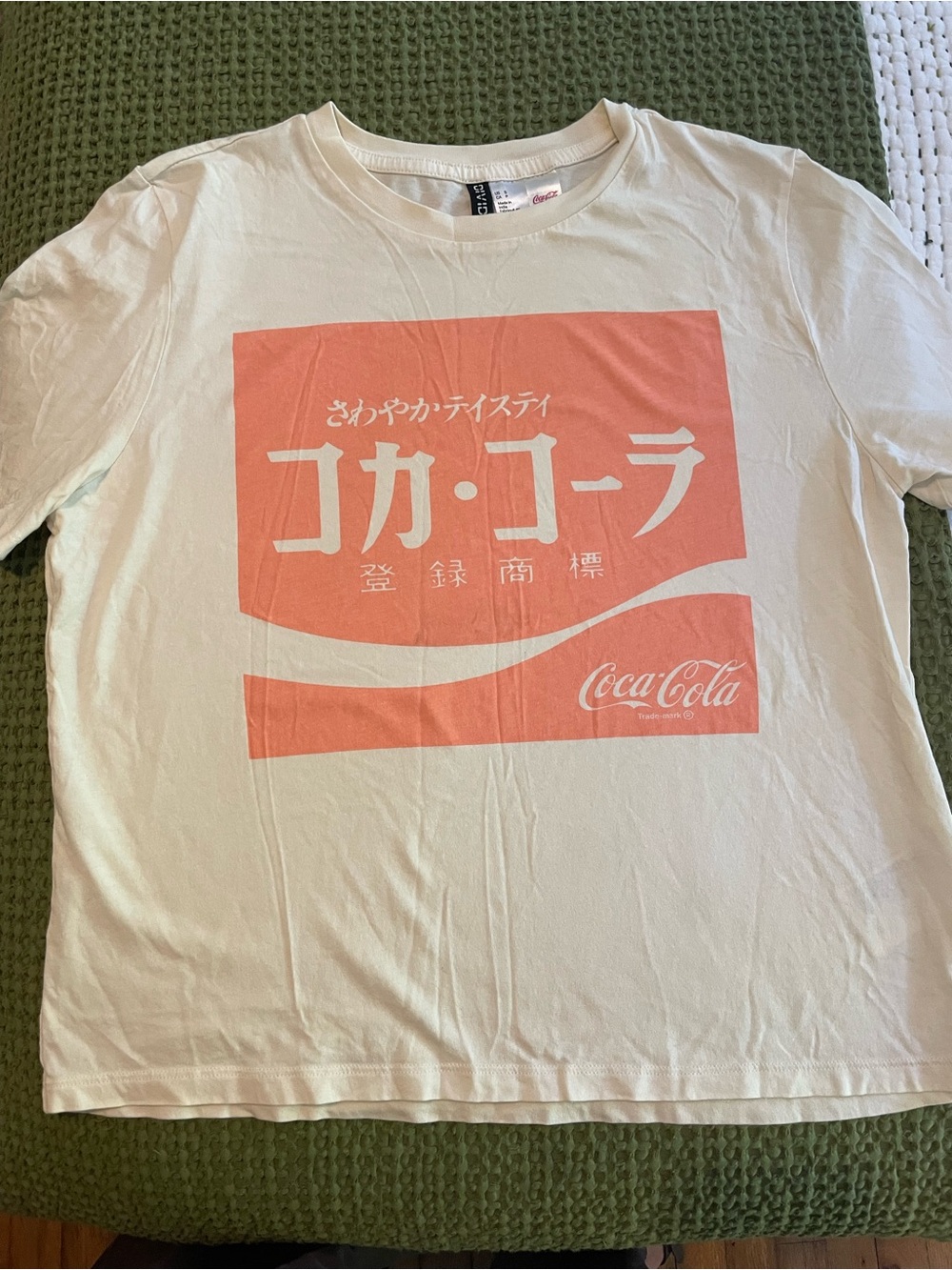 Divided Coca-Cola Cream Cropped Tee with Japanese